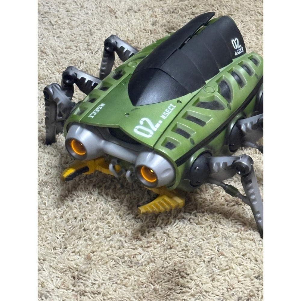 Tyco RC N.S.E.C.T. Robotic Insekt Dart Launcher Green 27MHz Mattel J9862 2006